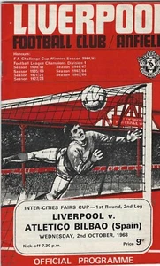 LIVERPOOL V ATHLETICO BILBAO ~ INTERSTITIES FAIRS CUP 1. RUNDE ~ 2. OKTOBER 1968 - Bild 1 von 1