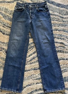 Vtg Lucky Brand Jeans Size 10/30 Blue Button Fly Bootcut Made In USA Easy Rider - Picture 1 of 15