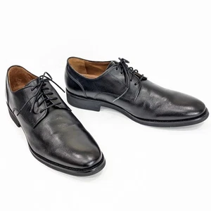 Oxford Johnston & Murphy in pelle da uomo 11,5 M Carlson punta liscia nero 20-3917 - Foto 1 di 7