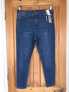 George Asda Distressed CIA High Rise Skinny Jeans - Size 18 Short - BNWT - Picture 1 of 11