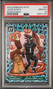 2023 Donruss Optic JALEN HURTS Downtown PSA 10 #D5 Eagles SB MVP - Picture 1 of 2