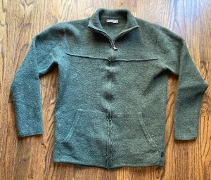 Smartwool Pullover Damen Large Full Zip 100% Merinowolle Fronttaschen grün - Bild 1 von 12