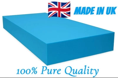 HIGH-DENSITY UPHOLSTERY FOAM SHEET- CUT TO ANY SIZE- FOR CUSHIONS, SOFAS, & BEDS - Image 1 of 4