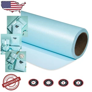 Elegantes blaues Geschenkpapier - 30" x 32,8' Rolle, glänzend mattes Finish, DIY-freundlich - Bild 1 von 9
