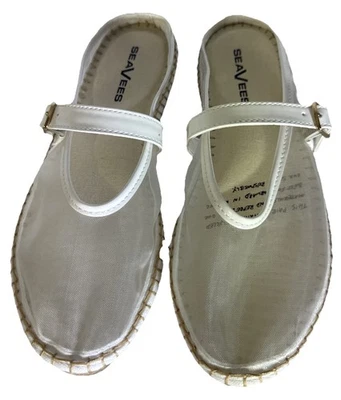 New White Mesh SeaVees Belmond Mules - Size 9 - No Box - Image 1 of 4