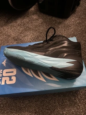 Tênis de basquete masculino Puma LaMelo Ball MB.02 preto azul 377644-01 tamanho 6.5 - Imagem 1 de 4