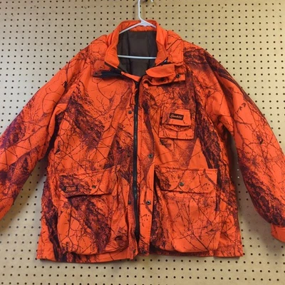 Gamehide Hunting Coat Orange Camo Hush Hide Removable Inner Coat Mens XL - Image 1 of 4