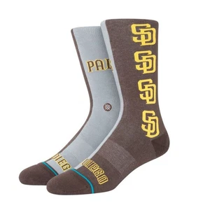 Stance "Padres Split" Classic Crew Socken (braun) Grafikdruck Socke - Bild 1 von 1
