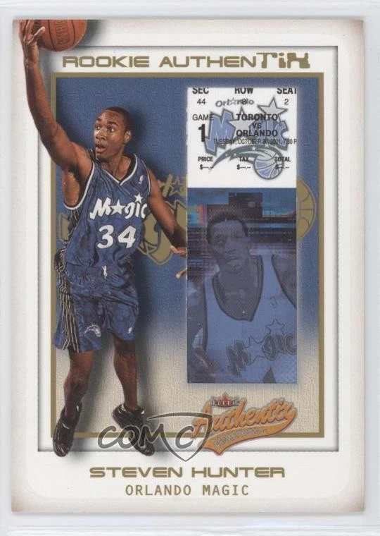 2001-02 Fleer Authentix Second Row /200 Steven Hunter #114 Rookie RC - Image 1 of 2