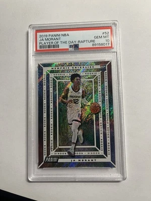 2019 Panini Player of the Day #52 Ja Morant Rookie Rapture /99 PSA 10 B5 - Image 1 of 3