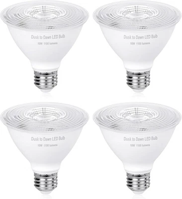 (Short Neck) PAR30 Dusk to Dawn LED Flood Light Bulb, Photocell Sensor Bulb,10W - Image 1 of 4