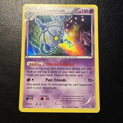 2016 Pokémon TCG Chandelure Holo Rare 50/114 PSA 10 Mint - Image 1 of 2