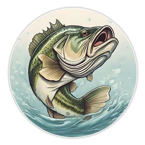 Largemouth Bass Fish Sticker Decal - Picture 1 of 3