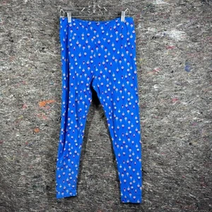 Lularoe Womens Leggings TC Tall and Curvy Fits 12-18 Blue Geometric Peacock New - Picture 1 of 11