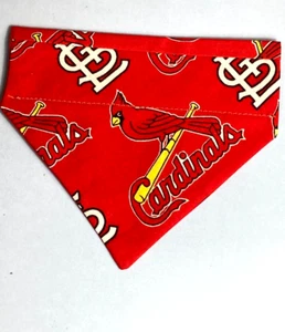 Over Collar Slide On Dog Cat Bandana Scarf ST. LOUIS CARDINALS Baseball SM/ MD - Picture 1 of 1