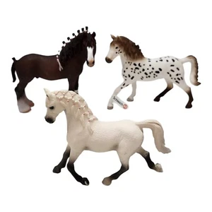 Schleich #13889 Knapstrupper #13808 Clydesdale Stallion #13761 Grey Arabian Mare - Picture 1 of 7