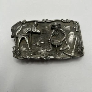 Gold Prospector Panning Pack Mule Siskiyou Vintage Belt Buckle - Picture 1 of 7