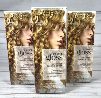 L'Oreal Paris Le Color One Step Toning Gloss HONEY BLONDE Hair (3 Pack) - Image 1 of 4