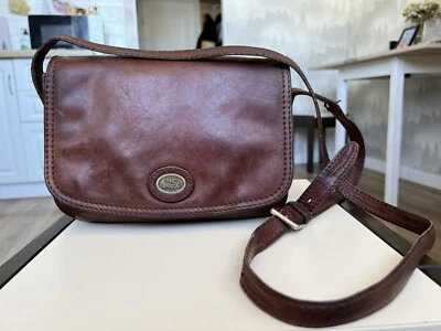 Bandolera mensajera vintage de cuero marrón THE BRIDGE Foto 1 de 4