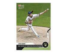 2020 Topps NOW Josh Hader #201 ~ Milwaukee Brewers ~ PR 377 