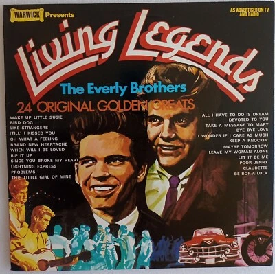EVERLY BROTHERS "LIVING LEGENDS" VINYL LP WARWICK WW 5027 - Image 1 of 4