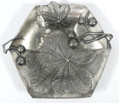 WMF Straussenmarke Schale Kastanien Britanniametall - Bild 1 von 4