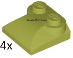 New Lego 4x Olive Green Slope Curved 2x2x2/3 Two Studs Curved Sides 47457 - Picture 1 of 1