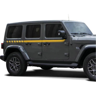 Car Sticker For Jeep Wrangler Rubicon Racing Stripe Graphic Vinyl Decal Custom — 第 1/4 张图片