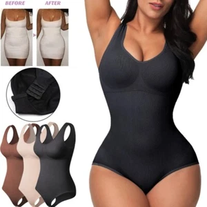 Women Trainer Tummy Control Firm Full Body Shaper Bodysuit Slimming Shapewear UK - Picture 1 of 26