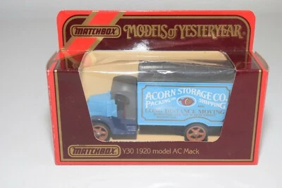 A35 1:43 MATCHBOX YESTERYEAR MACK AC TRUCK LORRY ACORN STORAGE CO. MIB - Photo 1/4