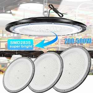 UFO LED Hallenbeleuchtung Industrielampe Hallenstrahler Hallenleuchte 200-500W - Bild 1 von 14