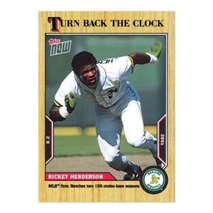 Rickey Henderson 2022 MLB TOPPS NOW Turn Back The Clock 125 Presale Athletics