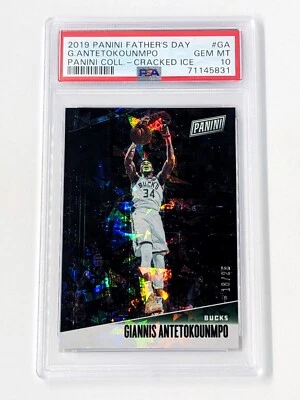 2019 Panini Father's Day Collection Cracked #GA Giannis Antetokounmpo /25 PSA 10 - Image 1 of 2