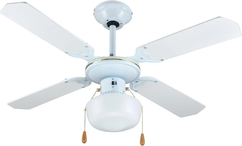 Ventilatore Soffitto Luce Zephir a 4 Pale Lampadario ø 107 cm - ZFS9107B - Immagine 1 di 1