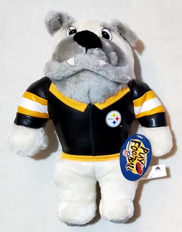 Pittsburgh Steelers Bulldog Plush Play Football NFL W/ Tag Ace Acme 12" Cover