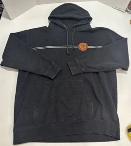 Santa Cruz Skateboards Sweatshirt Adult Large Black Hoodie Pullover - Picture 1 of 6