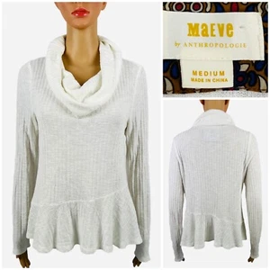 Maeve Anthropologie Damen Medium Oversized Addie Rüschen Hacci Pullover EUC - Bild 1 von 10