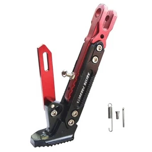Red Motorcycle Kickstand Adjustable 170mm-260mm Foot Side Support Parking Stand - Picture 1 of 16