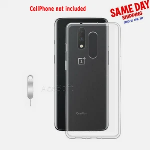 Funda TPU Delgada Transparente Táctil Natural con Pin SIM para OnePlus 7T Pro - Imagen 1 de 3
