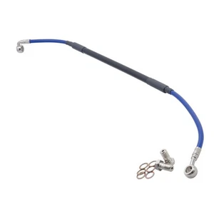 Tusk Rear Motorcycle Steel Braided Brake Line Blue For KTM 450 SX-F 2011-2022 - Picture 1 of 3