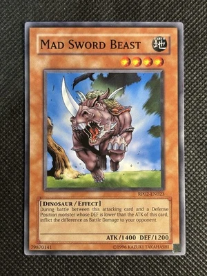 YuGiOh! - Mad Sword Beast RP02-EN023 Common Unlimited Edition Near Mint - Image 1 of 2
