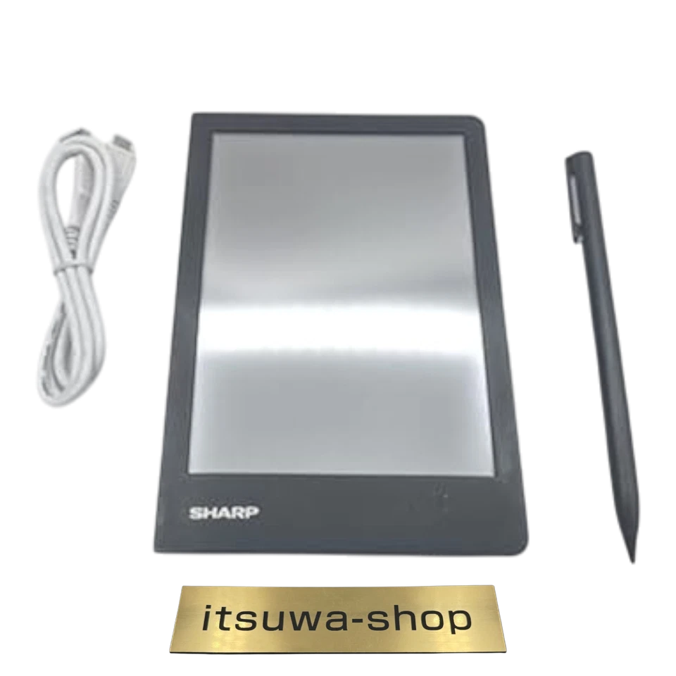 SHARP electronic memo pad black-based WG-N20-B Japan used - Image 1 of 4