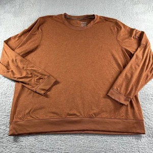 LL Bean Shirt Mens 3XL Orange VentureSoft Crewneck Shirt Polyester Wicking - Picture 1 of 9