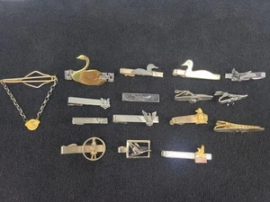 Lote mixto de 16 clips de barra de corbata vintage con tema de pájaros - Imagen 1 de 6