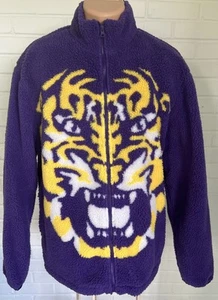 LSU Tigers Chalk Line Men’s Full Zip Sherpa Jacket Size Large NCAA NEW - Picture 1 of 14