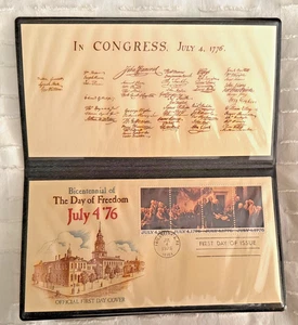 4 de julio 1976 America's Bicentennial 1776-1976 cubierta de primer día Fleetwood FDC - Imagen 1 de 3