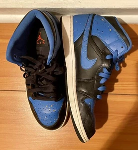Size 10 - Jordan 1 Mid Royal Splatter - Picture 1 of 9