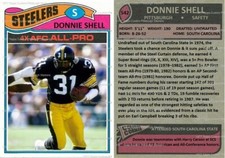 Donnie Shell Pittsburgh Steelers 1977 Custom Card