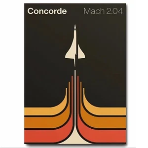 Concorde Retro / Vintage Very 1970s Advertising Poster Printed on Metal Sign - Picture 1 of 2