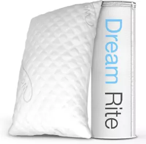 Adjustable Memory Foam Pillow Queen Washable Cooling Bamboo Cover 1 Pack - Picture 1 of 8